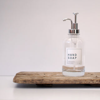 Clear Glass Bottle With Silver Pump Lid 500ml - Hanke