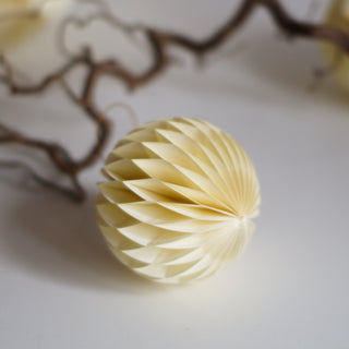 Large Beige Foldable Paper Bauble