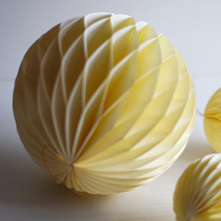 Large Beige Foldable Paper Bauble
