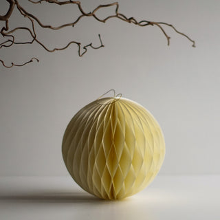 Large Beige Foldable Paper Bauble