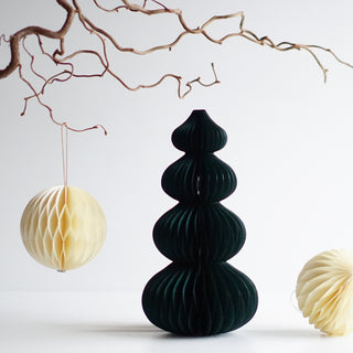 Large Foldable Green Paper Christmas Tree Decor