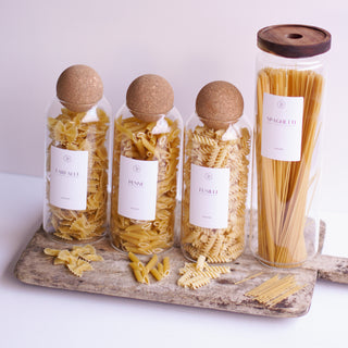 Glass Pasta Jars Storage Set - So At Nature