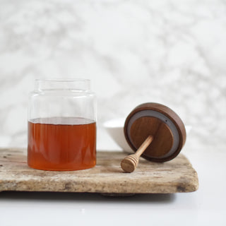 Honey Jar With Wooden Dipper