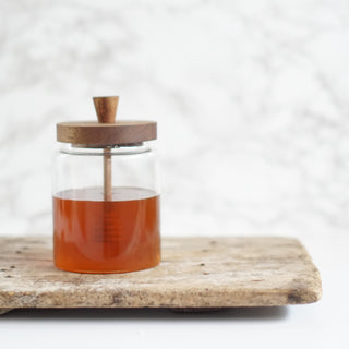 Honey Jar With Wooden Dipper