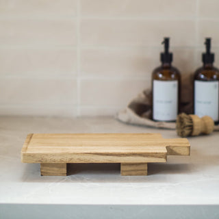 wooden tray with foot