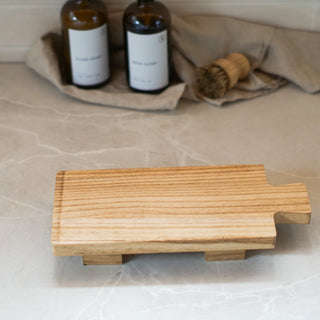 wooden paddle board tray