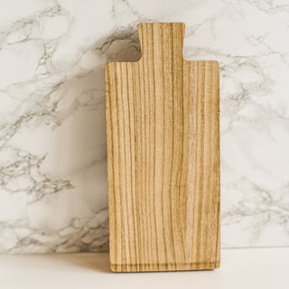 hand made board ,wooden tray with foot, paddle board style. serving board