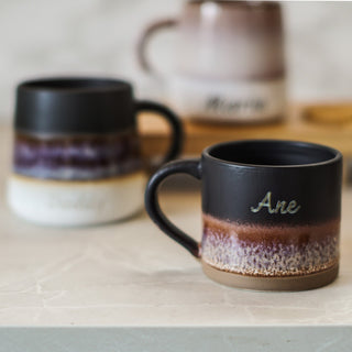 Small Ceramic Mug with Engraving