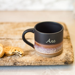 Small Ceramic Mug with Engraving