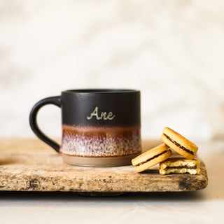 Small Ceramic Mug with Engraving
