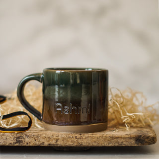 Small Ceramic Mug with Engraving