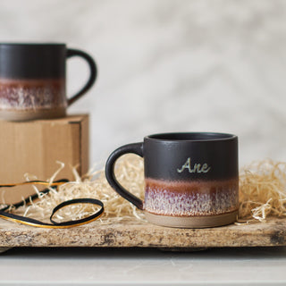 Small Ceramic Mug with Engraving