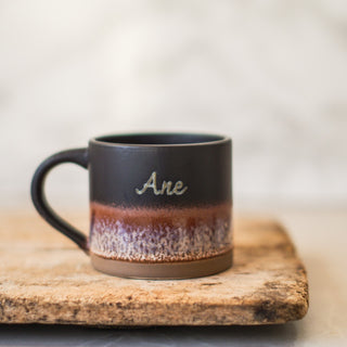 Small Ceramic Mug with Engraving