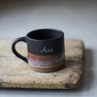 Small Ceramic Mug with Engraving