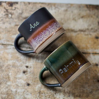 Small Ceramic Mug with Engraving