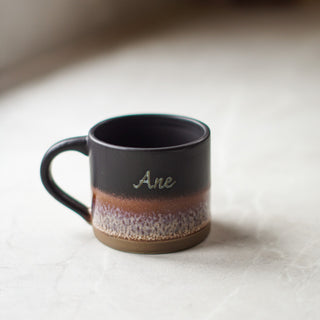 Small Ceramic Mug with Engraving