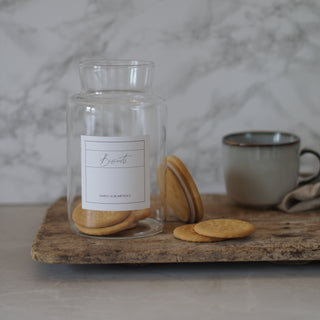 glass biscuit jar