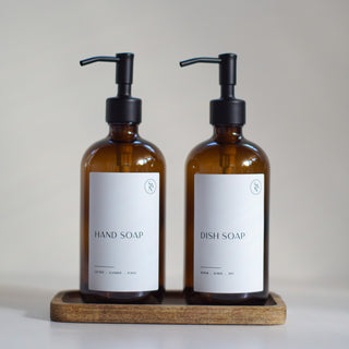 Amber Glass 500ml Dispenser Duo Set (Copy)