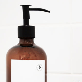glass soap dispenser bottle