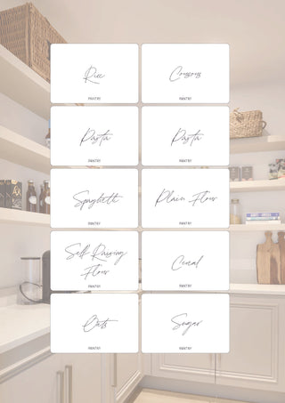 spice jar labels outlining pantry labels