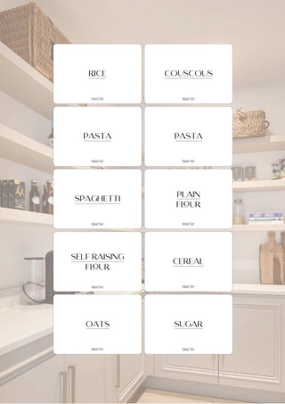 spice jar labels outlining pantry labels