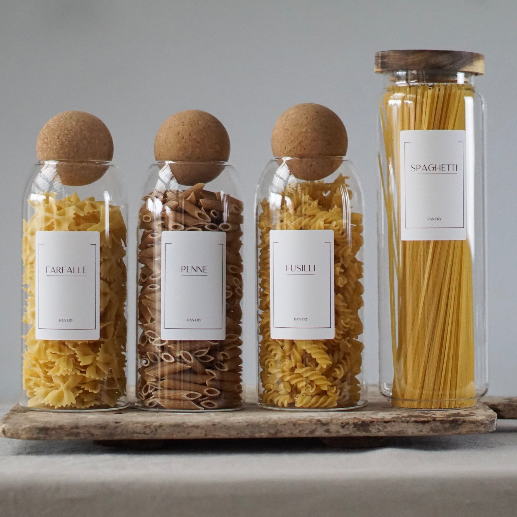 Tall Glass Pasta Jar Set – So At Nature
