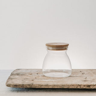 Glass Jar with Bamboo Lid 700ml, 1.1L - Unik